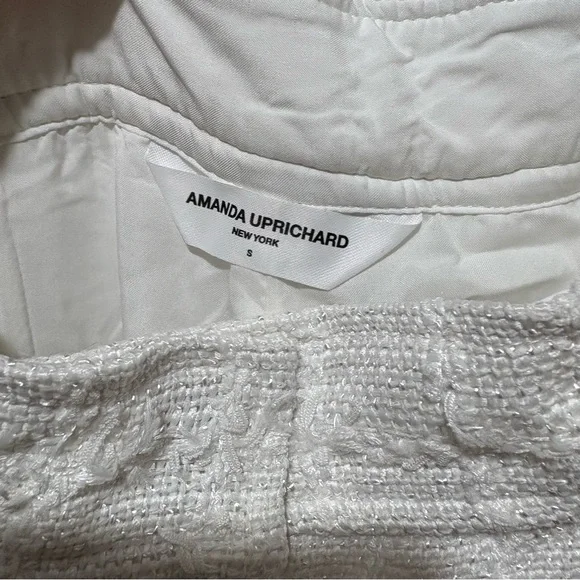 Amanda Uprichard Jane Pants in Kerrigan White Tweed Wide Leg Pants - Picture 9 of 12